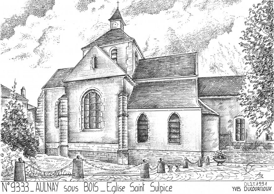 N 93033 - AULNAY SOUS BOIS - église st sulpice